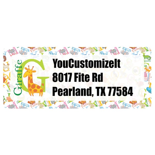 Custom Animal Alphabet Return Address Labels (Personalized)