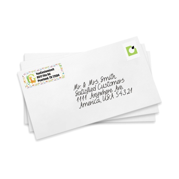 Animal Alphabet Mailing Label on Envelopes