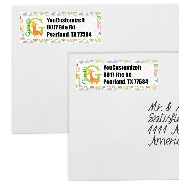 Animal Alphabet Mailing Labels - Double Stack Close Up