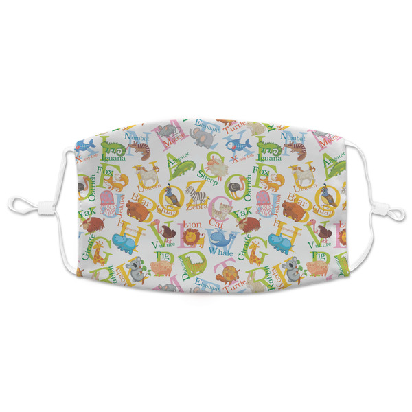 Custom Animal Alphabet Adult Cloth Face Mask - XLarge