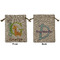 Animal Alphabet Medium Burlap Gift Bag - Front & Back (Personalized)