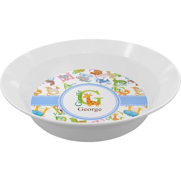 Custom Animal Alphabet Melamine Bowl - 12 oz (Personalized)