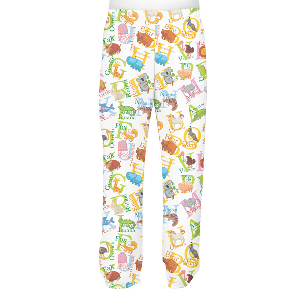Animal Alphabet Men's Pjs Back - on model