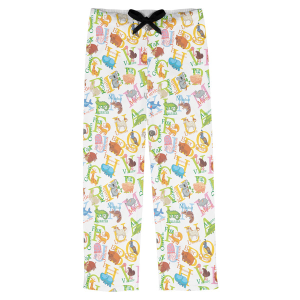 Custom Animal Alphabet Mens Pajama Pants - XS
