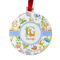 Animal Alphabet Metal Ball Ornament - Double Sided w/ Name or Text