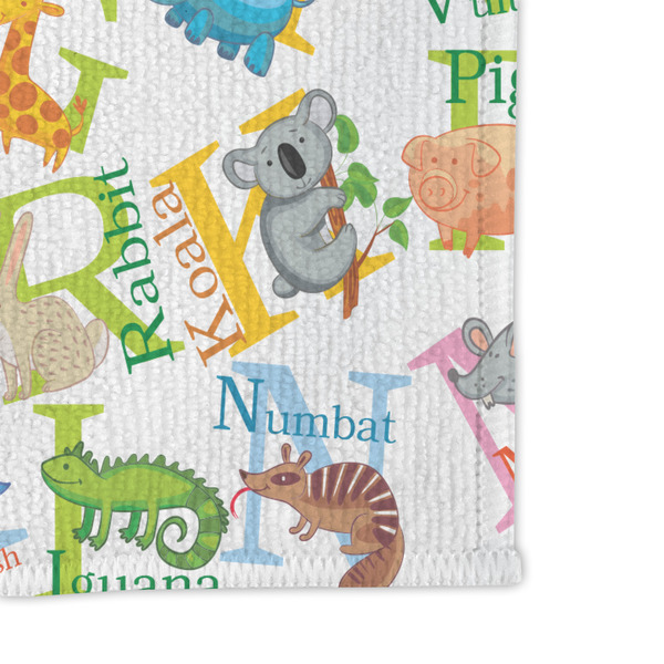 Animal Alphabet Microfiber Dish Rag - DETAIL