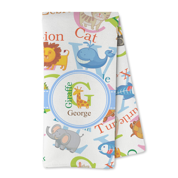 Custom Animal Alphabet Kitchen Towel - Microfiber (Personalized)