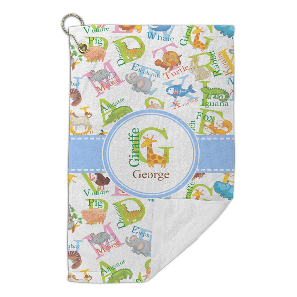 Animal Alphabet Microfiber Golf Towels Small - FRONT FOLDED