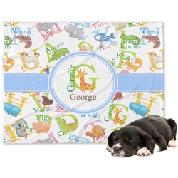 Animal Alphabet Dog Blanket - Large (Personalized)