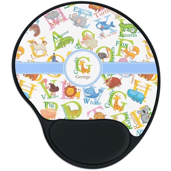 Custom Animal Alphabet Mouse Pad with Wrist Support