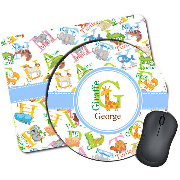 Custom Animal Alphabet Mouse Pad (Personalized)
