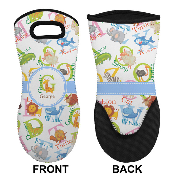 Animal Alphabet Neoprene Oven Mitt (Front & Back)