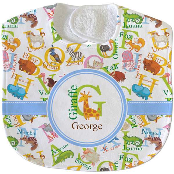 Animal Alphabet New Baby Bib - Closed and Folded