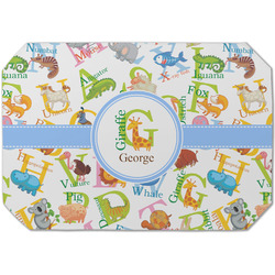 Animal Alphabet Dining Table Mat - Octagon (Single-Sided) w/ Name or Text