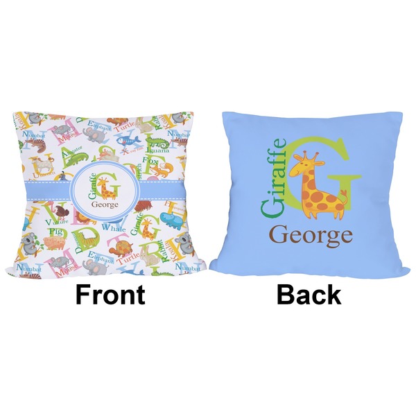 Animal Alphabet Outdoor Pillow - 18x18