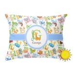 Animal Alphabet Outdoor Throw Pillow (Rectangular) (Personalized)
