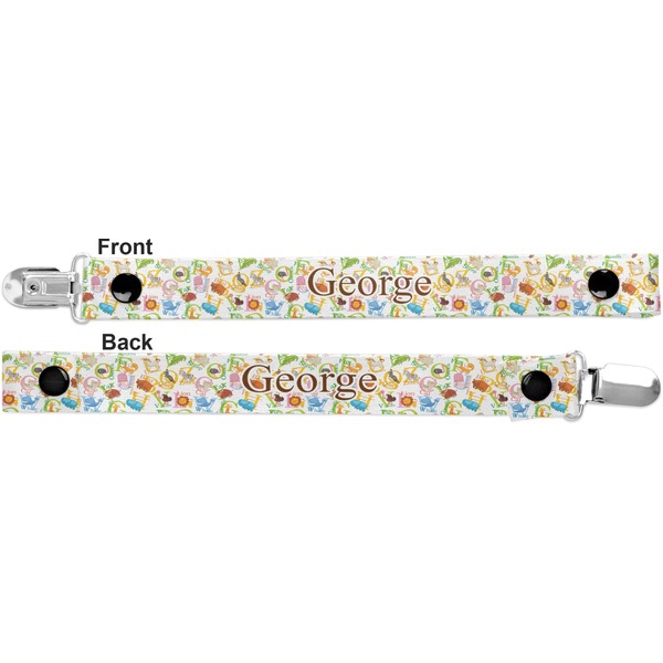 Animal Alphabet Pacifier Clip - Front and Back