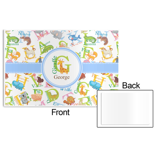 Animal Alphabet Disposable Paper Placemat - Front & Back