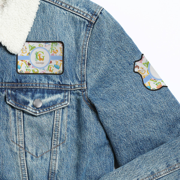 Animal Alphabet Patches Lifestyle Jean Jacket Detail