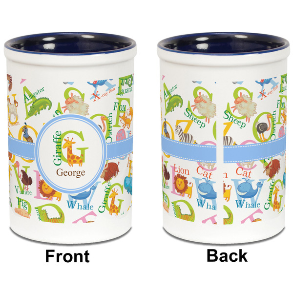 Animal Alphabet Pencil Holder - Blue - approval