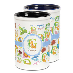 Animal Alphabet Ceramic Pencil Holder - Large
