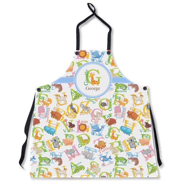 Custom Animal Alphabet Apron Without Pockets w/ Name or Text