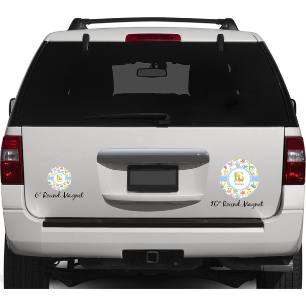 Animal Alphabet Personalized Car Magnets on Ford Explorer