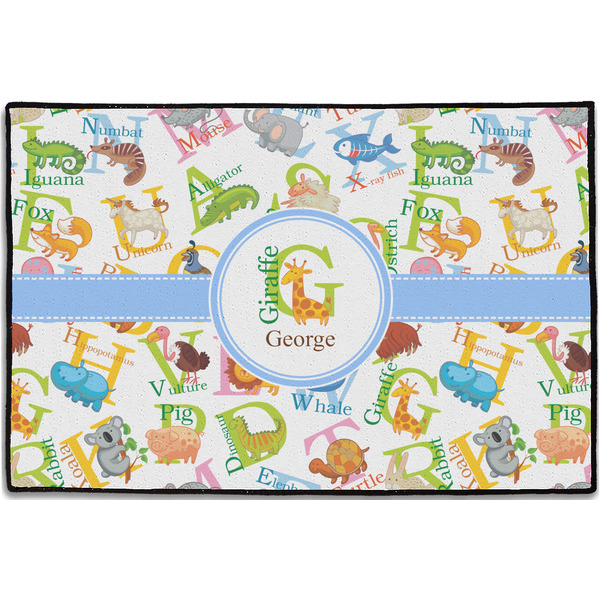 Animal Alphabet Personalized Door Mat - 36x24 (APPROVAL)