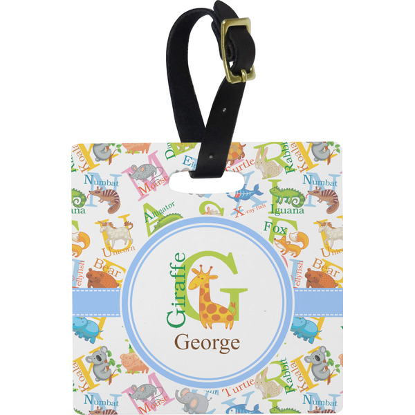 Animal Alphabet Personalized Square Luggage Tag