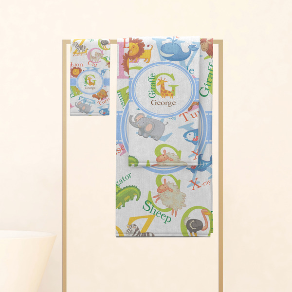 Animal Alphabet Personalized Towel Set