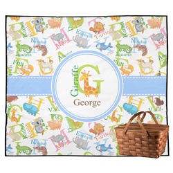 Animal Alphabet Outdoor Picnic Blanket (Personalized)