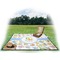 Animal Alphabet Picnic Blanket - with Basket Hat and Book - in Use