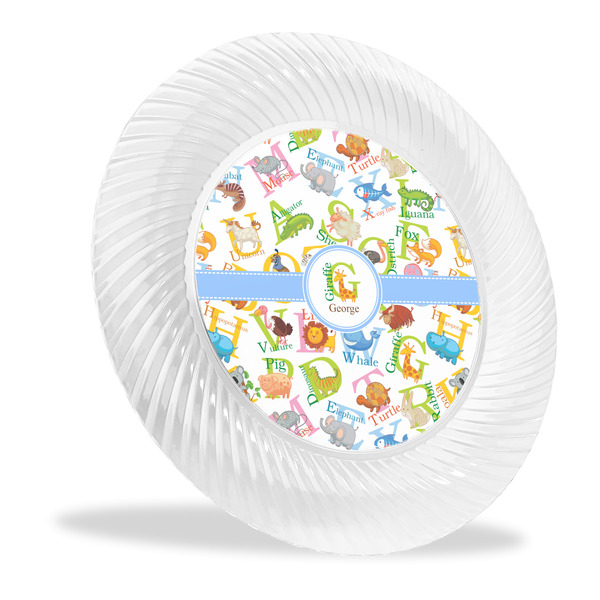 Custom Animal Alphabet Plastic Party Dinner Plates - 10" (Personalized)