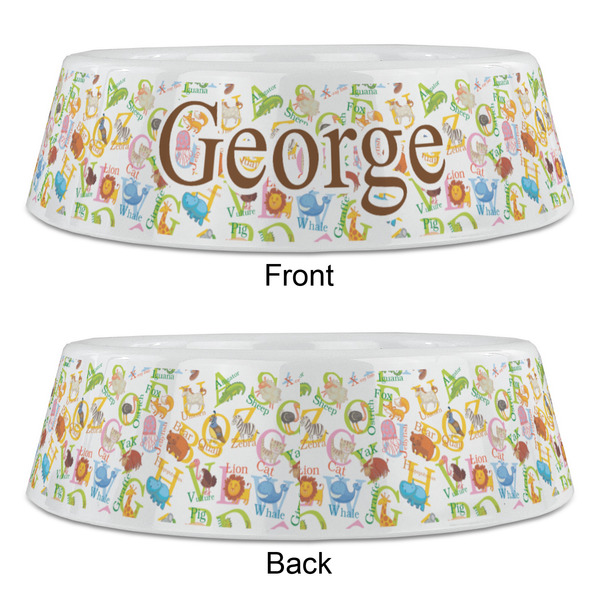 Animal Alphabet Plastic Pet Bowls - Large - APPROVAL