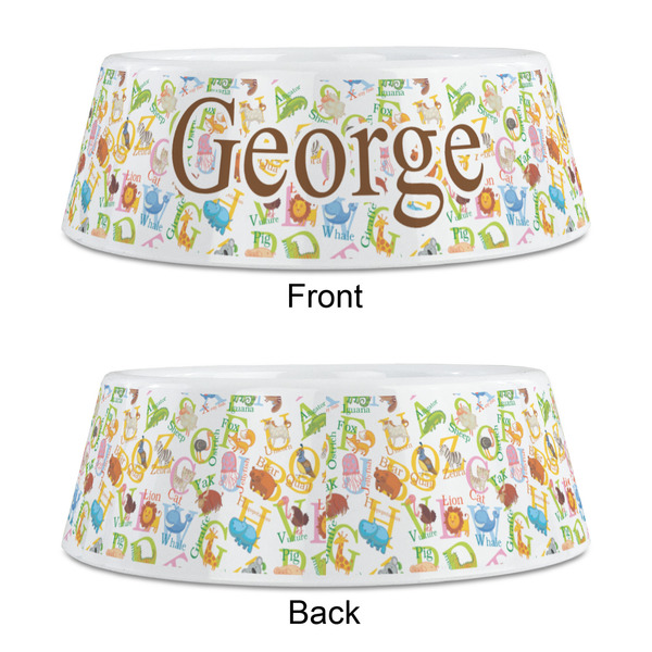 Animal Alphabet Plastic Pet Bowls - Medium - APPROVAL