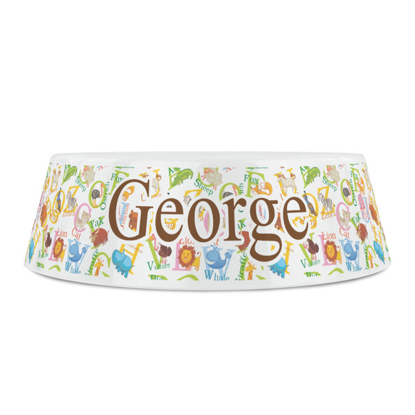 Animal Alphabet Plastic Pet Bowls - Small - FRONT