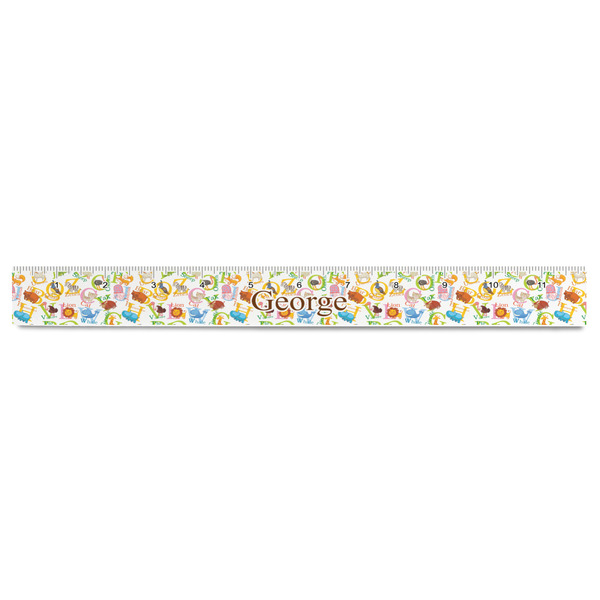 Animal Alphabet Plastic Ruler - 12" - FRONT