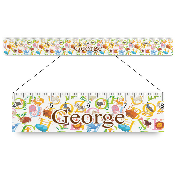 Custom Animal Alphabet Plastic Ruler - 12" (Personalized)