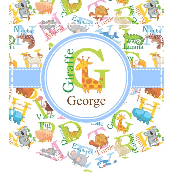 Custom Animal Alphabet Iron On Faux Pocket (Personalized)