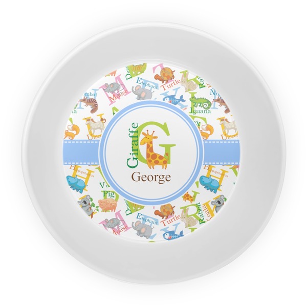 Animal Alphabet Melamine Bowl - Center