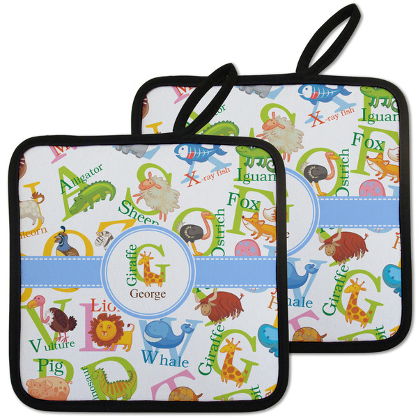Animal Alphabet Pot Holders - Set of 2 MAIN