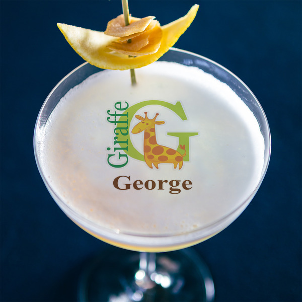 Animal Alphabet Printed Drink Topper - Large - In Context