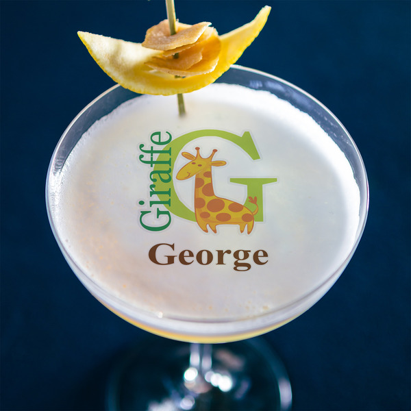 Animal Alphabet Printed Drink Topper - XLarge - In Context