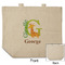 Animal Alphabet Reusable Cotton Grocery Bag - Front & Back View