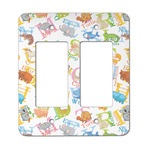 Animal Alphabet Rocker Style Light Switch Cover - Two Switch