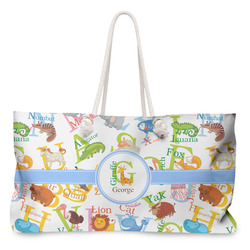 Animal Alphabet Large Tote Bag with Rope Handles (Personalized)