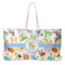 Animal Alphabet Large Rope Tote Bag - Front View