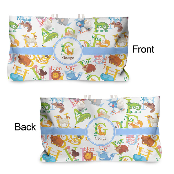 Animal Alphabet Large Rope Tote - From & Back View
