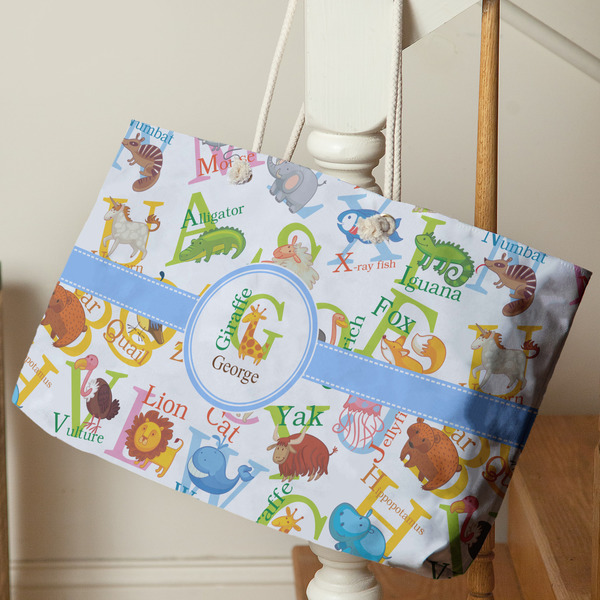 Animal Alphabet Large Rope Tote - Life Style