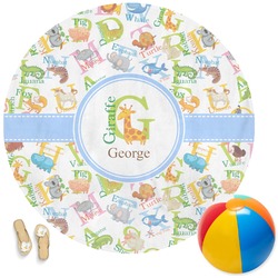Animal Alphabet Round Beach Towel (Personalized)
